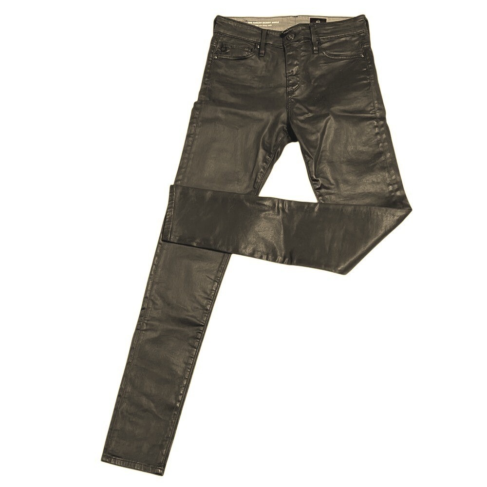 AG Adriano Goldschmied The Farrah Skinny Ankle High Rise Coated Jeans Pants 25R